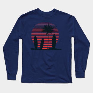 Red Sun Surfboards in the Sand Long Sleeve T-Shirt